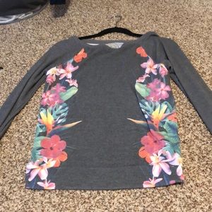 long sleeve shirt with flowers